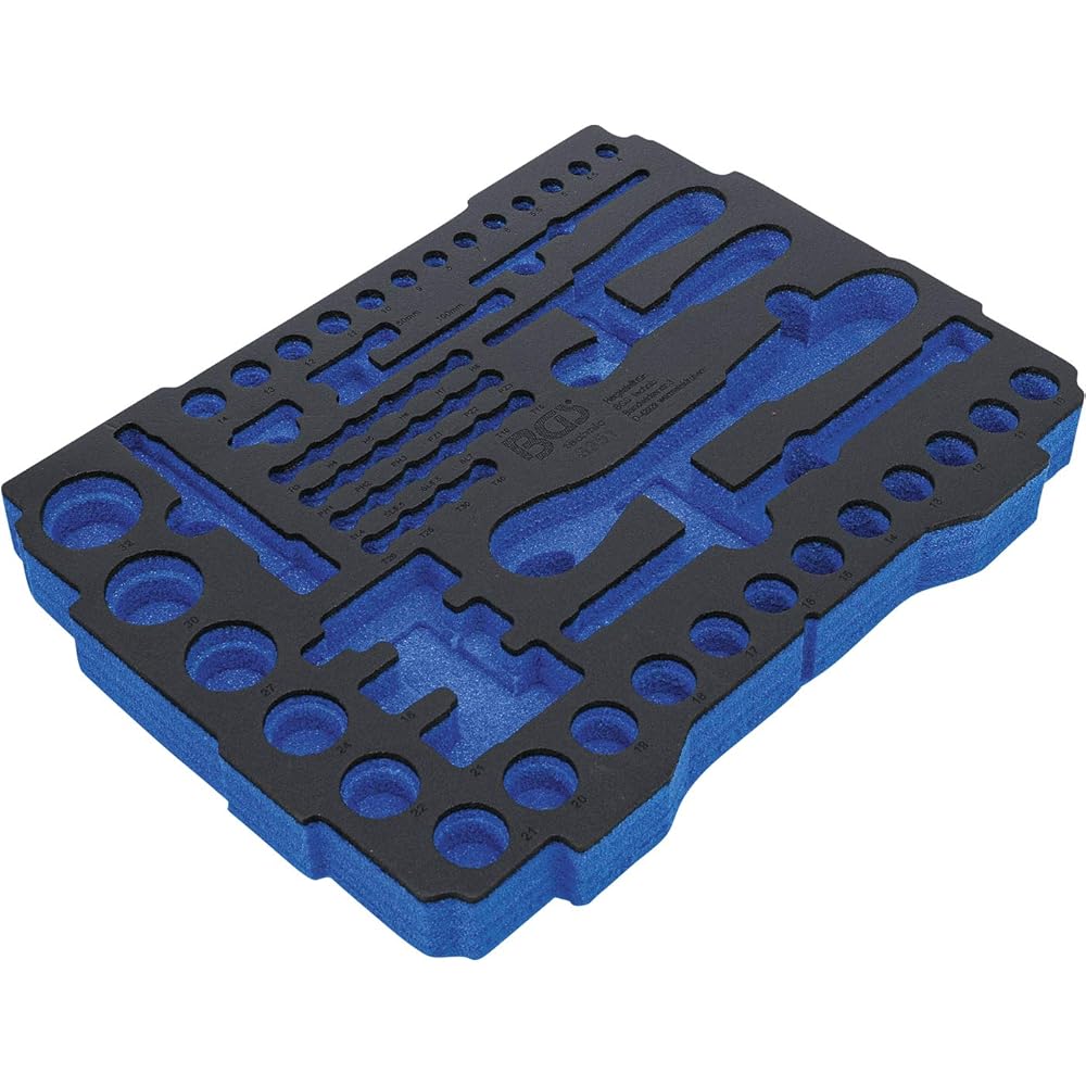 BGS 3351 - Insert pour Art. BOXSYS1 & 2 : Jeu de douilles - 6,3 mm (1/4") / 12,5 mm (1/2") - BGS systainer - 65 pièces : Bricolage