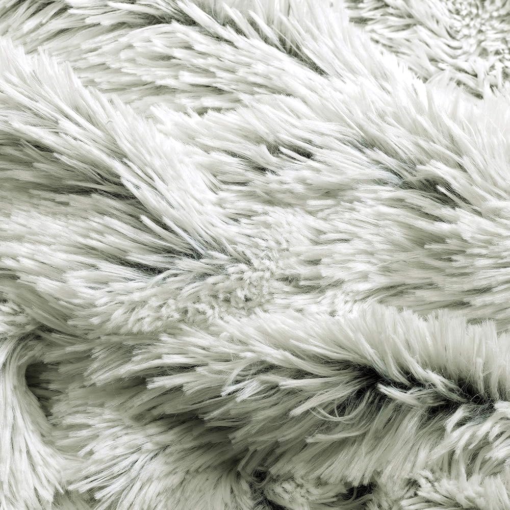 CelinaTex Couverture Douillette XXL 220 x 240 cm crème Gris Couverture de canapé Longhair Couverture en Fourrure synthétique Flokati Optik Couverture Fleece Oeko-TEX Shetland : Cuisine et Maison