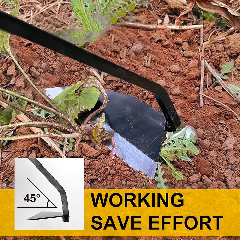 Hanpex - Outils de jardinage à lame large – Binette à main de qualité supérieure avec bord très tranchant pour un travail rapide : Jardin