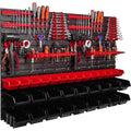 ITBNN600x4-U2020-MIX16 32 Étagère murale, 1152 x 780 mm, système de stockage avec supports à outils, boîtes empilables, de rangement, panneau mural extra solide, rayonnage extensible : Bricolage