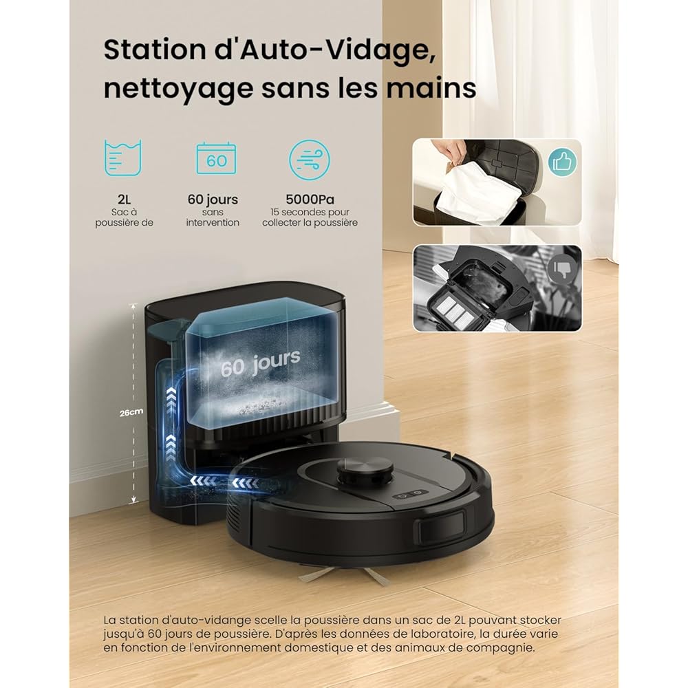 Vexilar Cleanova W11 Robot aspirateur 5000 Pa avec vidange