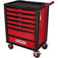 KS Tools Servante d'atelier noir/rouge, 7 tiroirs 826.0007 : Bricolage