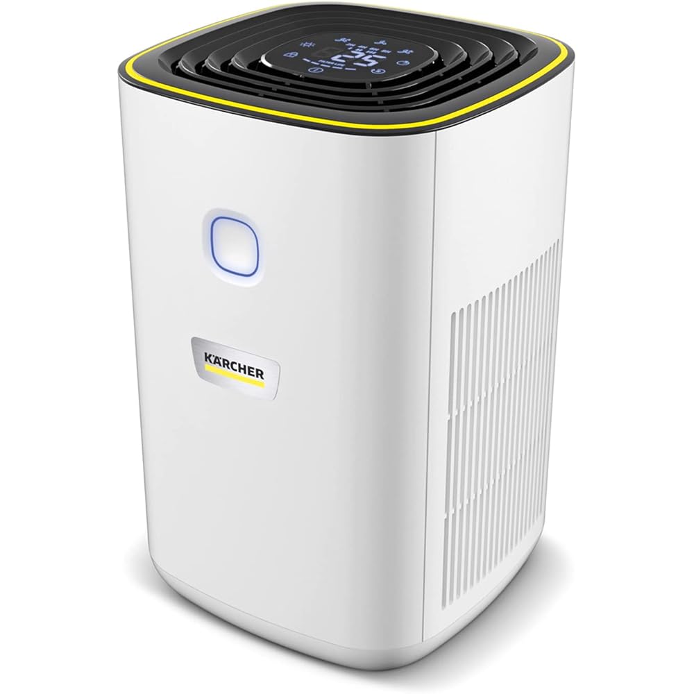 Kärcher Purificateur d'Air AF 20, Débit: 220 m³/h, Taille Pièce: 20 m², Puissance Filtration: Élimine 99,95 % des Particules jusqu'à 0,3 μm type Poussière, Pollen & Allergènes, Mode Automatique & Nuit : Cuisine et Maison