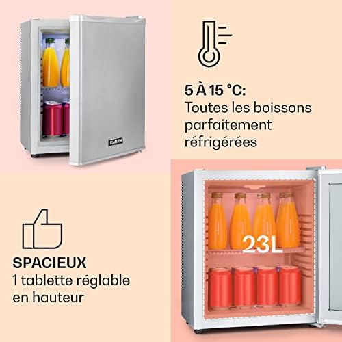 Klarstein Mini frigo de chambre 30L silencieux, réglable 5-15°C