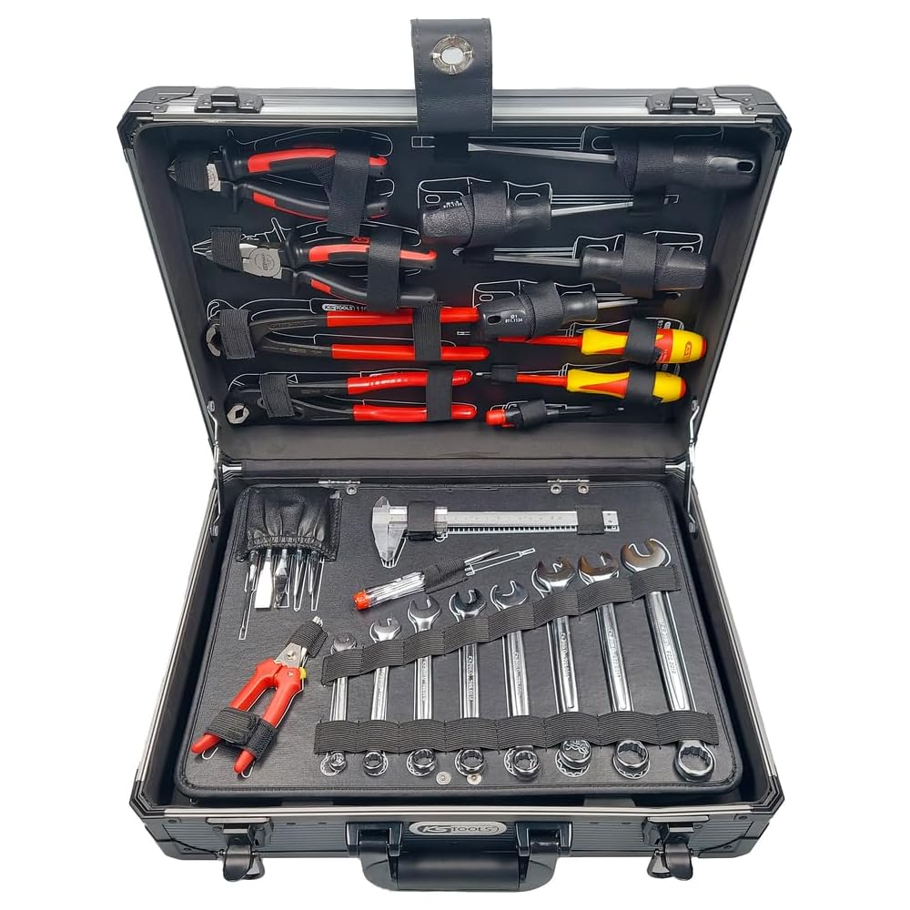KS Tools 922.0731 Caisse A Outil Complete 131 pièces Malette Outils avec tournevis douilles et accessoires Caisse A Outil professionnel garantie à vie : Bricolage