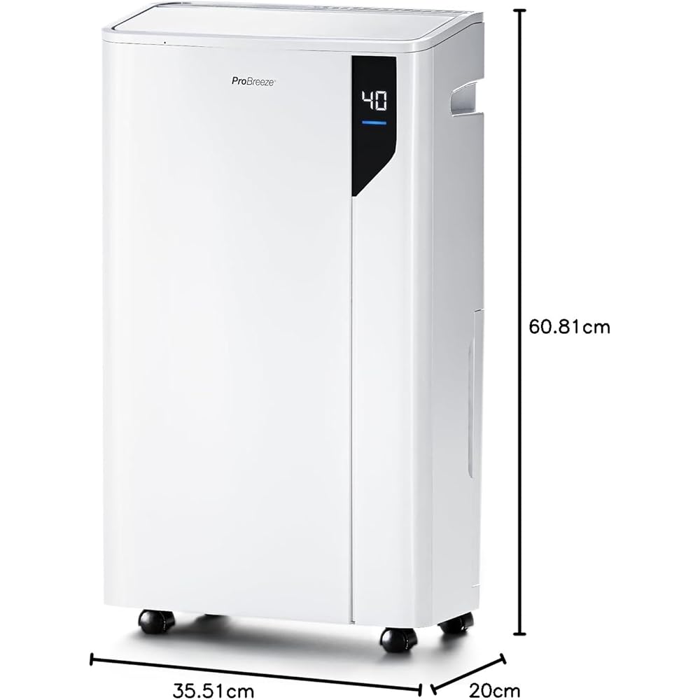 Pro Breeze Déshumidificateur d Air 20L/Jour - Deshumidificateur économe en énergie avec Mode Séchage des Vetements, Capteur et indicateur d'humidité, Filtre - Absorbeur d'humidité et moisissures : Cuisine et Maison