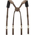 TOURBON Ceinture à outils en cuir Bretelles Harnais d'électricien rembourré Bretelles de travail pour charpentiers robustes : Bricolage