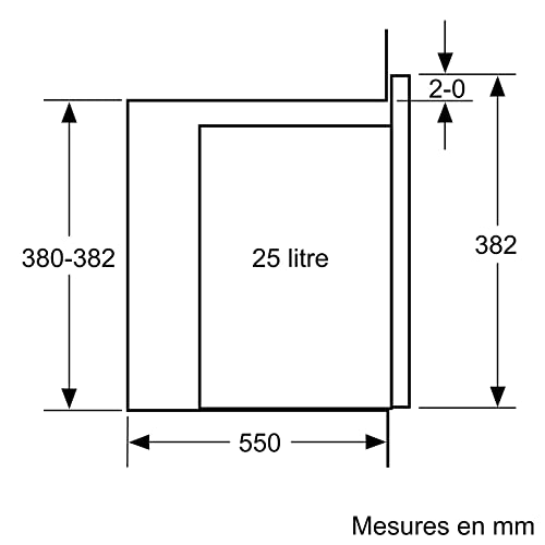 Bosch BFL554MW0 Série 6 Micro-ondes encastrable 25L