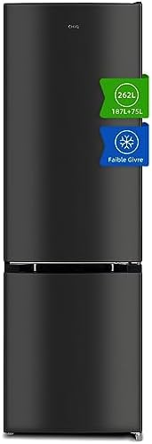 CHiQ Réfrigérateur congélateur combiné 356L, inox