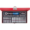 King Tony 2526SR02 Coffret de Douilles Pouces et Accessoires, 1/4" Taille, Lot de 26 : Bricolage