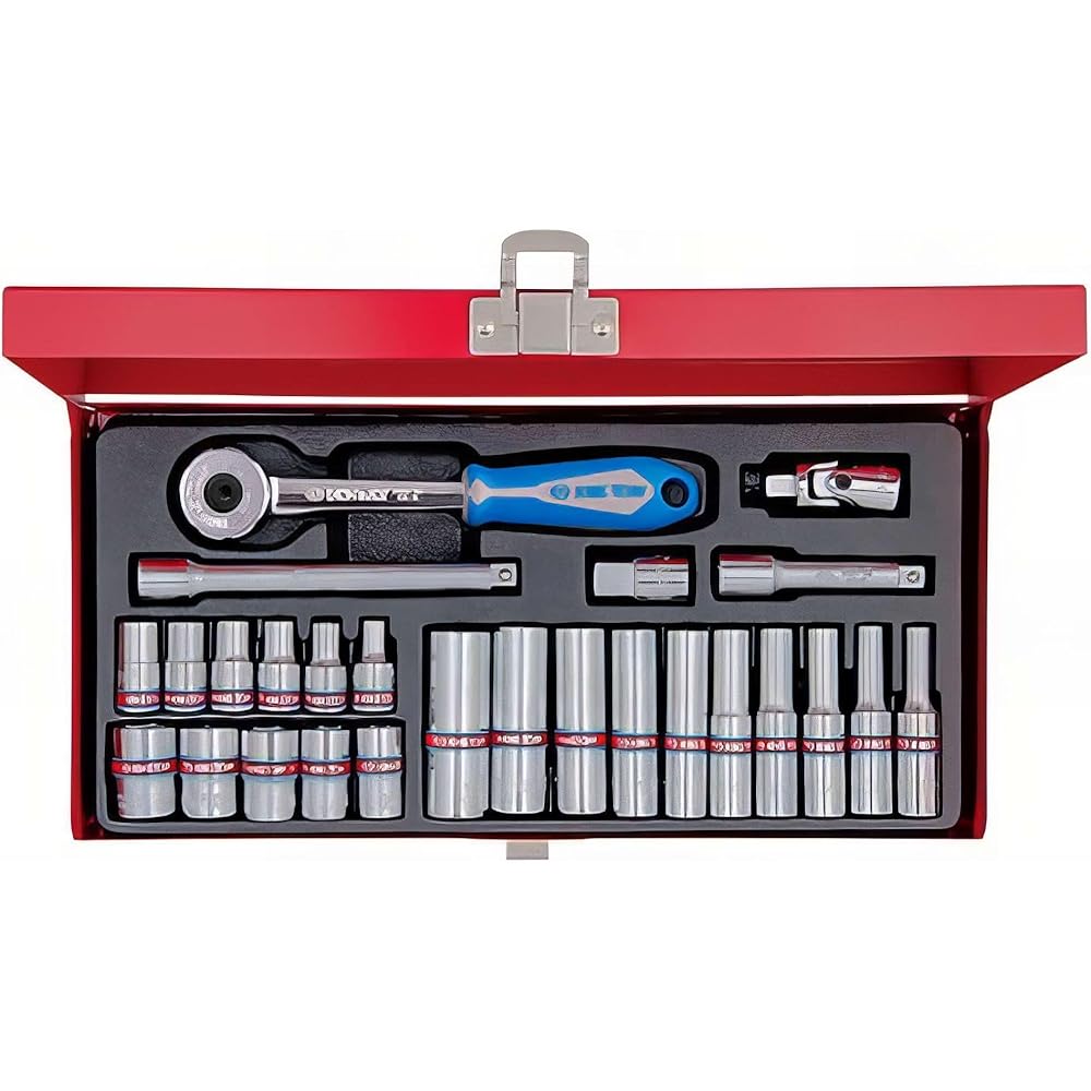 King Tony 2526SR02 Coffret de Douilles Pouces et Accessoires, 1/4" Taille, Lot de 26 : Bricolage