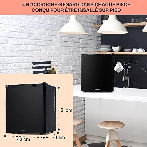 Klarstein Mini frigo de chambre 30L silencieux, réglable 5-15°C
