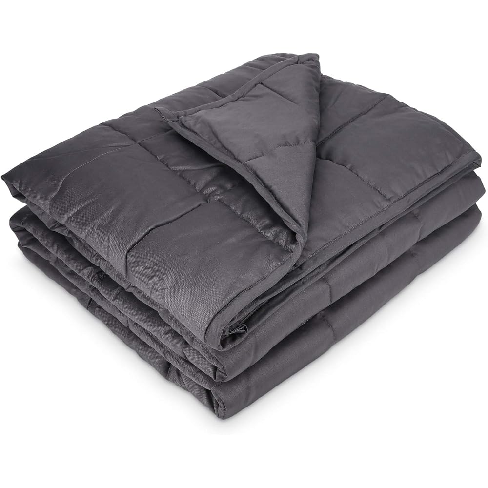 Navaris Couverture Lestée - Couverture Pondérée Relaxante 135x200cm - Contre Insomnie Anxiété - Cocooning - 100% Coton - 4,8kg : Cuisine et Maison
