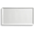 Weber Plat de Service en Porcelaine (40 x 22cm), en Porcelaine résistante aux Rayures, Parfait pour Une Utilisation en extérieur, Fond renforcé, Pass au Lave-Vaisselle - Blanc (17884) : Jardin