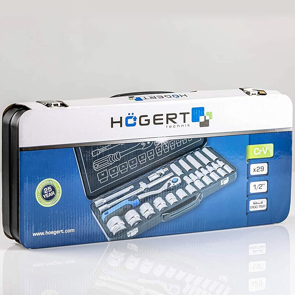 Högert Technik - Boite à Outils, Outils Bricolage, Mallette à Outils, Trousse a Outils, Coffret a Outils, Caisse a Outil, Set Outils, Kit Outils, Lot Outils - 29 Pièces : Bricolage
