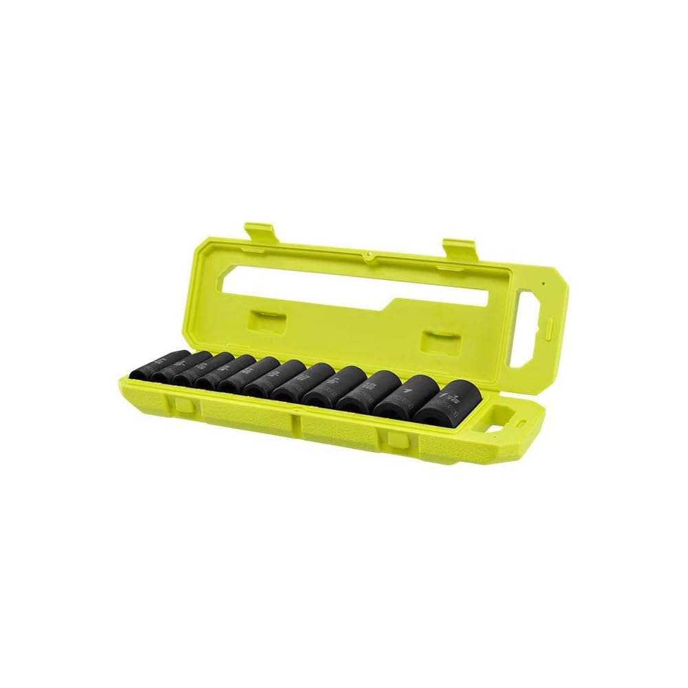 RYOBI Lot de 11 douilles à choc métriques profondes 1/2" : Bricolage