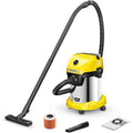 Kärcher WD 3-18 1.628-575.0 NASS-/Trockensauger 225W 17l Ohne Akku, Aspirateur Eau & poussière sur Batterie, Alu, Jaune, 18 V : Cuisine et Maison