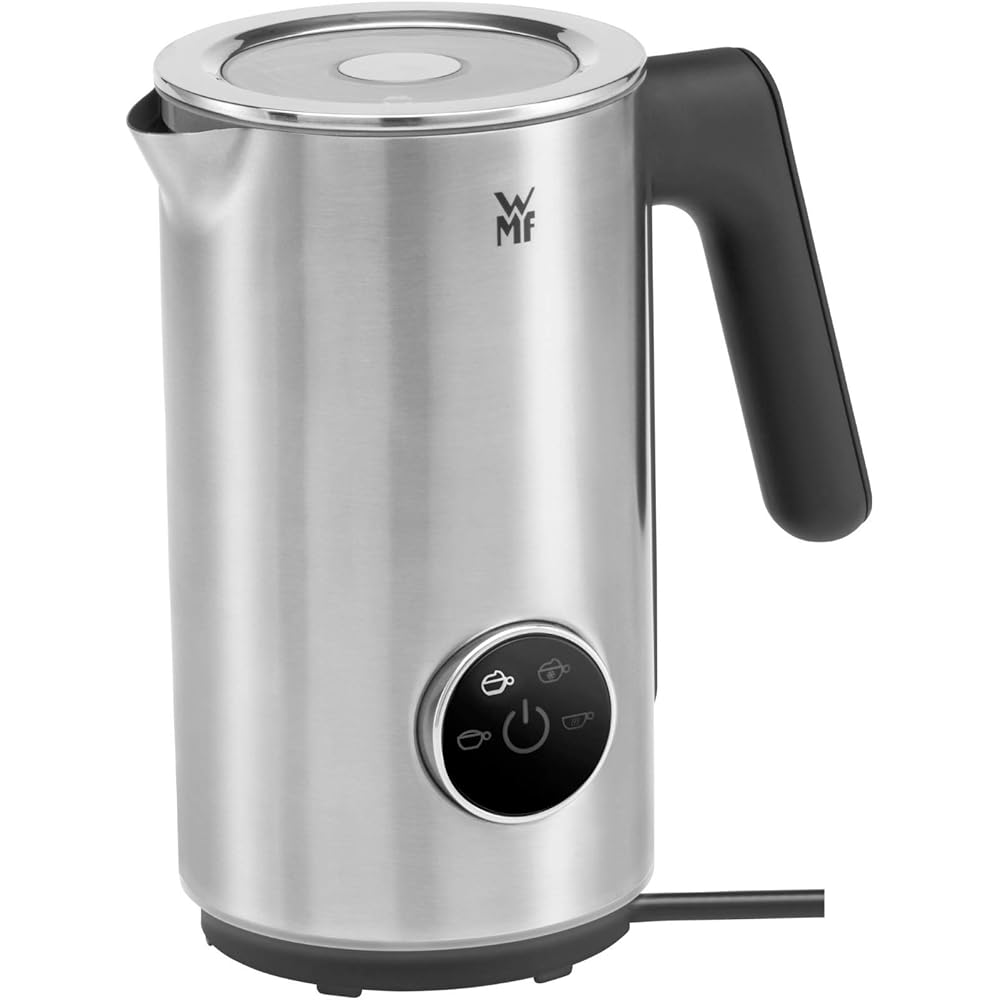 WMF Mousseur à lait électrique Lumero Design, mélangeur Frappe, 1 à 25 ml, écran tactile, éclairage LED, 5 watts, pour mousse de lait chaude et froide, lait chaud, chauffe-lait, acier inoxydable mat : Cuisine et Maison