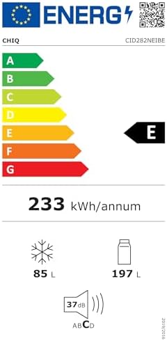 CHiQ Réfrigérateur congélateur combiné 356L, inox