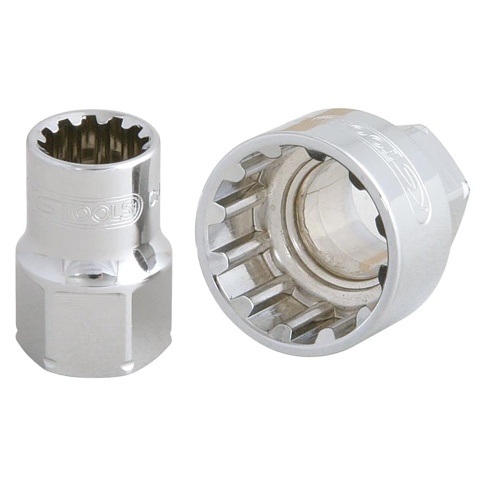 KS Tools 922.4040 - Coffret de douilles traversantes 3/8'' + 1/2'' - 10 à 24 mm - Gamme TRIPLEplus® - Entraînement 19 mm mâle - Finition chromée satinée - 17 pièces : Bricolage