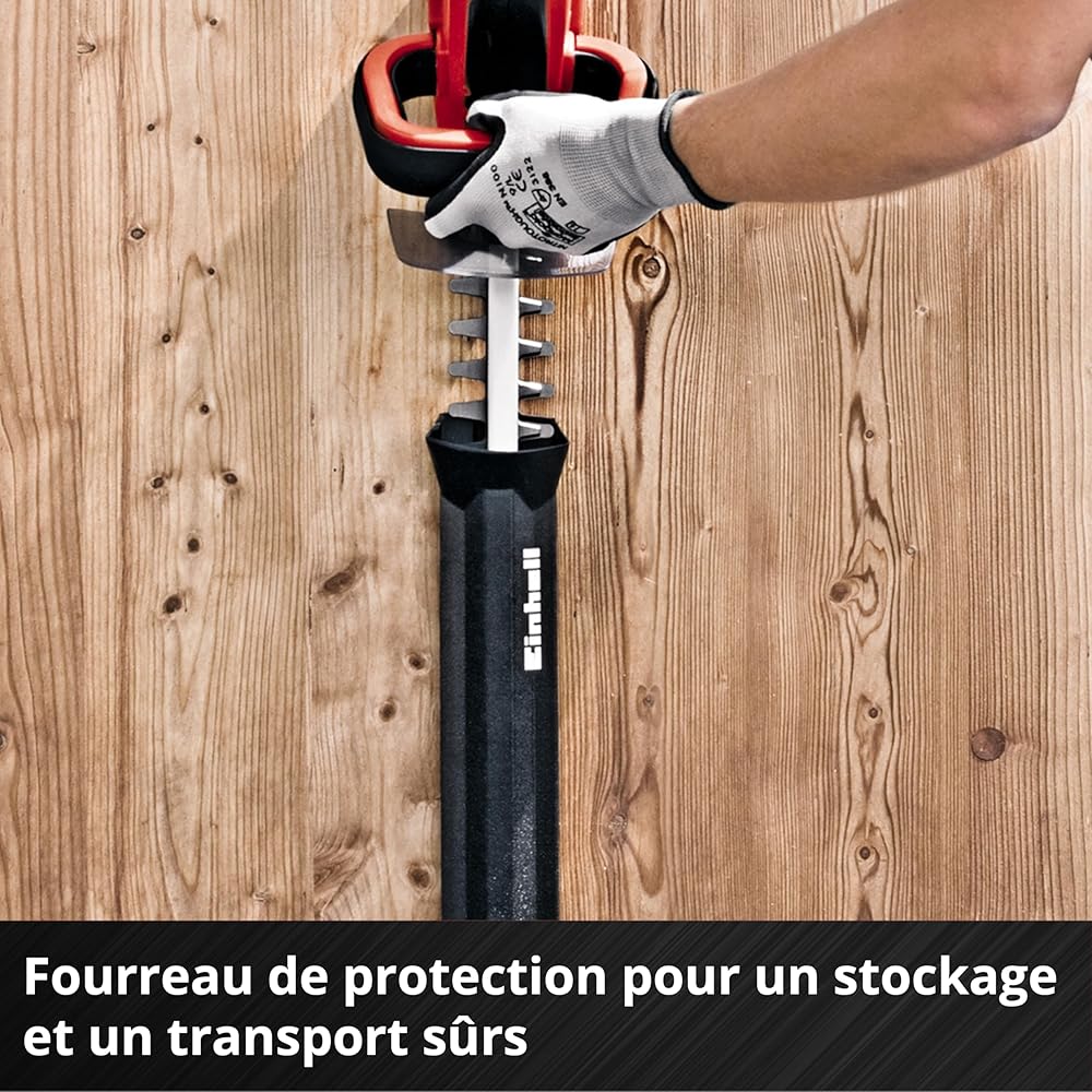 Einhell Taille-haies sans fil GC-CH 1855/1 Li-Solo Power X-Change (18 V, 55 cm longueur de coupe, 18 mm écartement des dents, avec fourreau, sans batterie) : Jardin