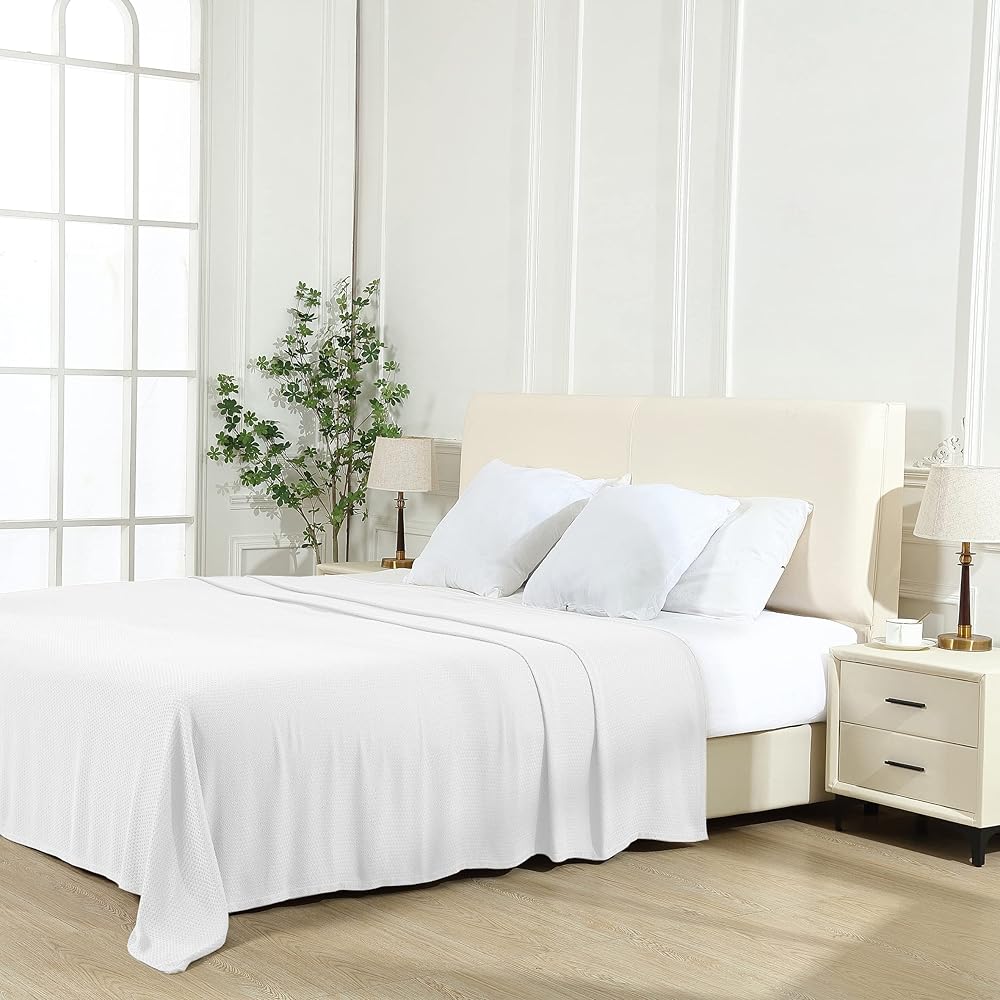 VHOME Couverture rafraîchissante pour dormir à chaud, 100 % bambou, couverture d'été pour adultes et enfants, légère et respirante, pour lit, canapé et partout : Cuisine et Maison