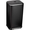 Amazon Basics Poubelle rectangulaire à fermeture douce - 32 l, noir : Cuisine et Maison