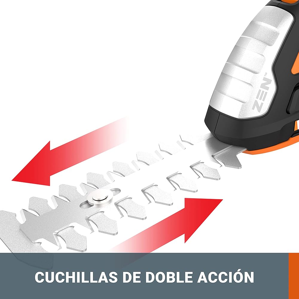 WORX Set Sculpte-Haies et Taille-Herbes sans Fil 20V WG801E.9 + kit Batterie 4Ah, Chargeur Rapide, sculpteur de végétaux, Lame 200 mm, Outil 3 en 1, livré avec Set de 3 Lames et malette de Transport : Jardin