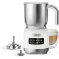 Hazel Quinn Mousseur à Lait Électrique 5 en 1, 400 ML, Chauffe-Lait Automatique à Chaud et à Froid, Contrôle Tactile LED, Pour Latte, Cappuccino, Macchiato - Blanc Perle : Cuisine et Maison