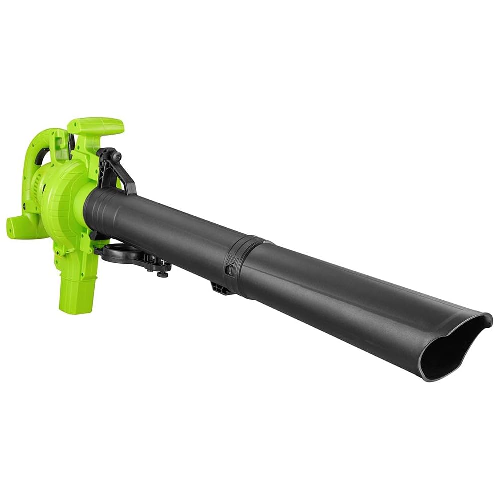 BAKAJI Extracteur de feuilles électrique de jardin 3 en 1 aspirateur déchiqueteuse et souffleur à feuilles, puissance 3000 W avec réservoir de collecte 40 l et bandoulière pour entretien, avec fil : Jardin