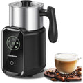 Homtone Mousseur à Lait électrique 5 Programmes, Amovible de 600 ml Mousseur de Lait à Induction, Acier Inoxydable Pour Machine à Chocolat Chaud, Mousse Chaude et Froide, Lait chaud, Grande : Cuisine et Maison