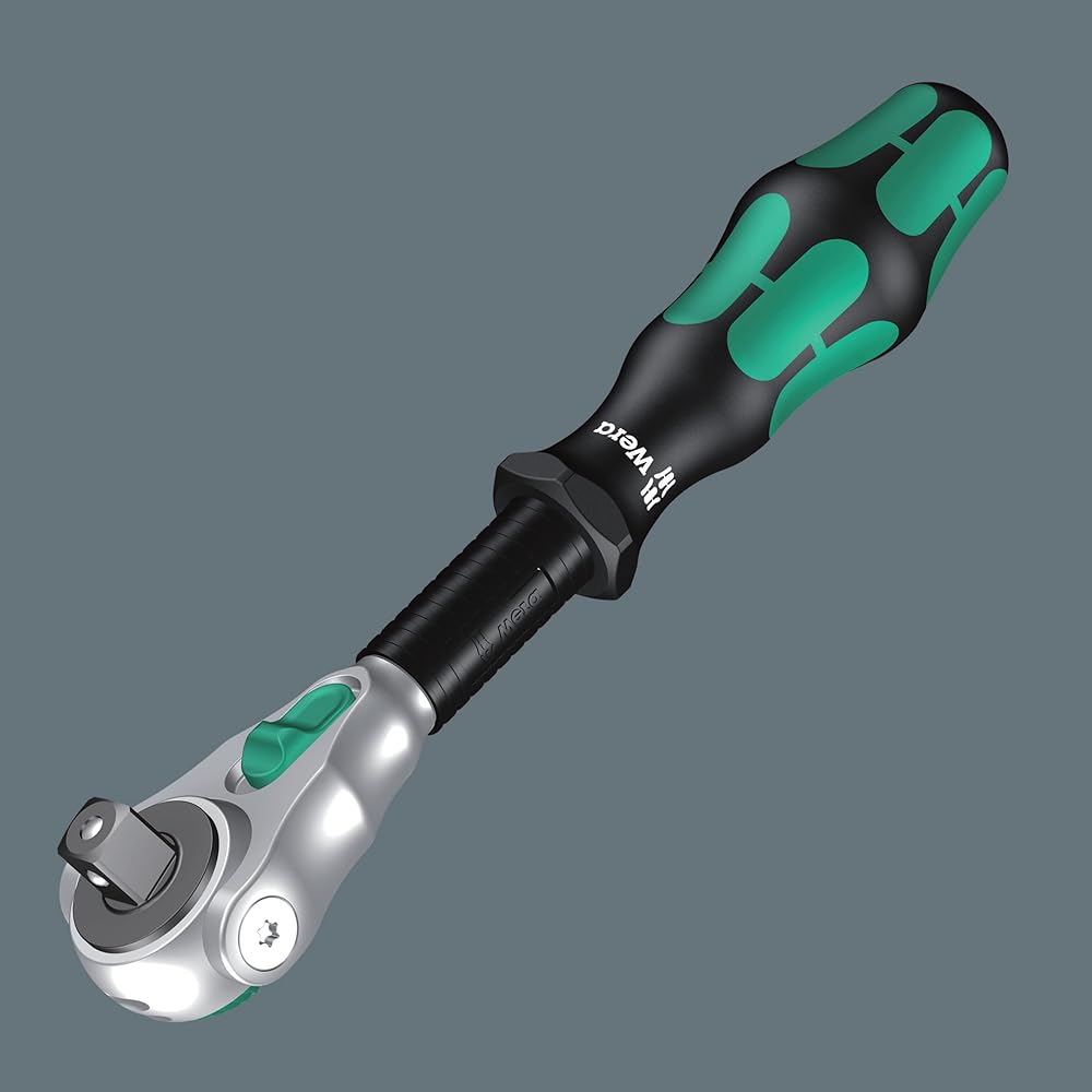 Wera 05150111001 Insert en mousse 9721, jeu de cliquet 8000 B Zyklop 3/8" 1, 23 pièces Noir-vert : Bricolage