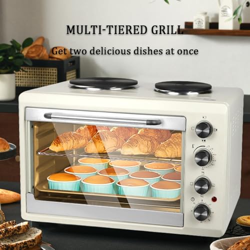 Mini four électrique 56L avec double plaque chauffante 2000W