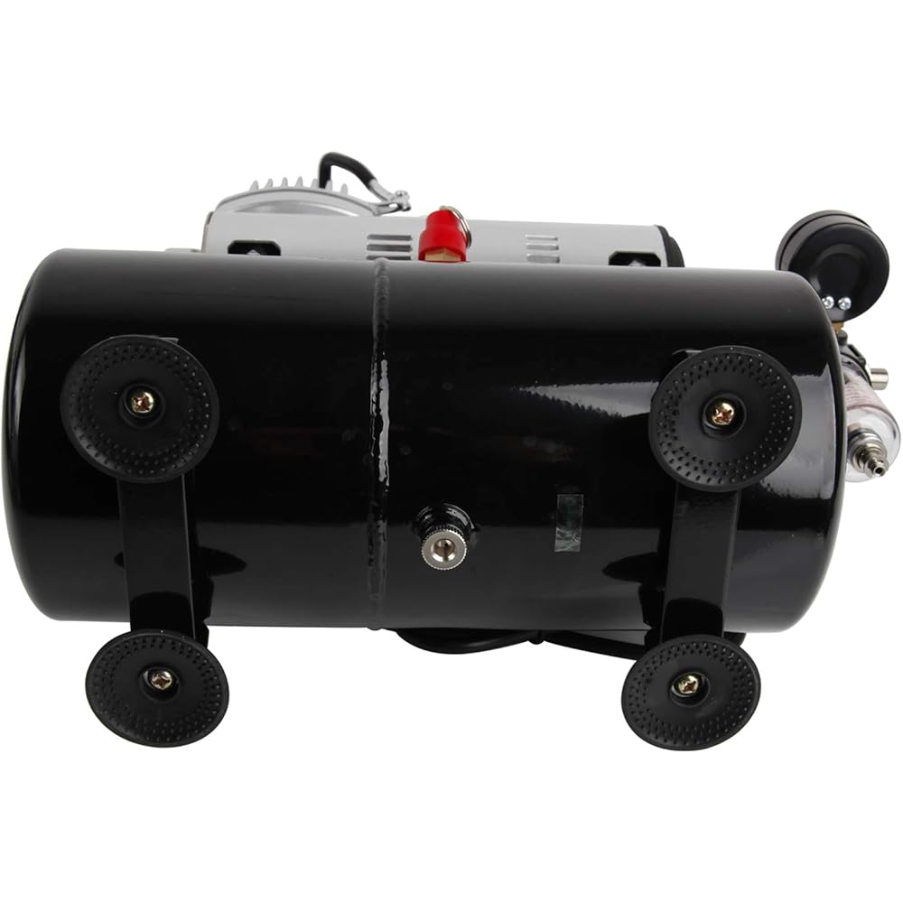 Timbertech ABPST08K Compresseur d'aérographe complet avec ventilateur de refroidissement amélioré, mini compresseur, pistolet aérographe et accessoires aérographe : Bricolage