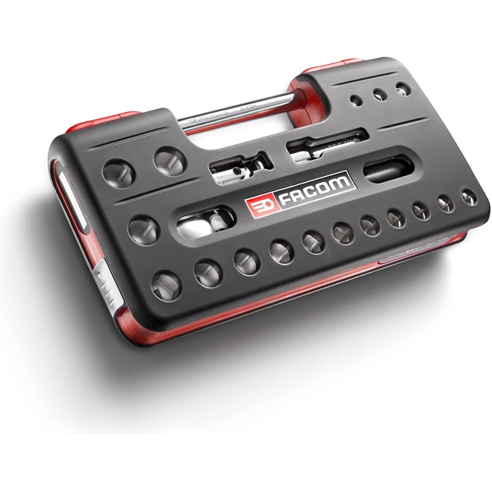 FACOM Coffret DBOX Douilles 20 Pièces 1/2 " 6 Pans Métriques avec Cliquet Haute Performance et Précision SL.DBOX1 : Bricolage