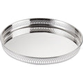 EDZARD Plateau Delphi (ø 30 cm) Rond, argenté, ne ternit Pas - Plateau de Service, Plateau d'argent, Plateau de galerie : Cuisine et Maison