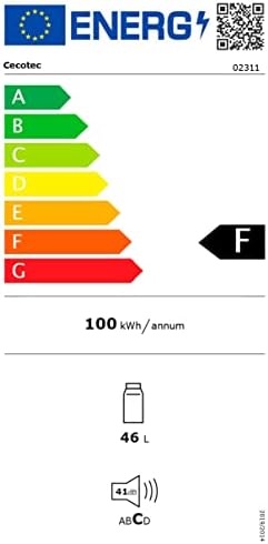 Cecotec Mini Frigo GrandCooler 20000 SilentCompress 46L