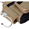 Jackson Palmer Ceinture à outils professionnelle Comfort-Rig avec bretelles réglables (poches amovibles et 2 crochets électriques) – Marron clair et noir : Bricolage
