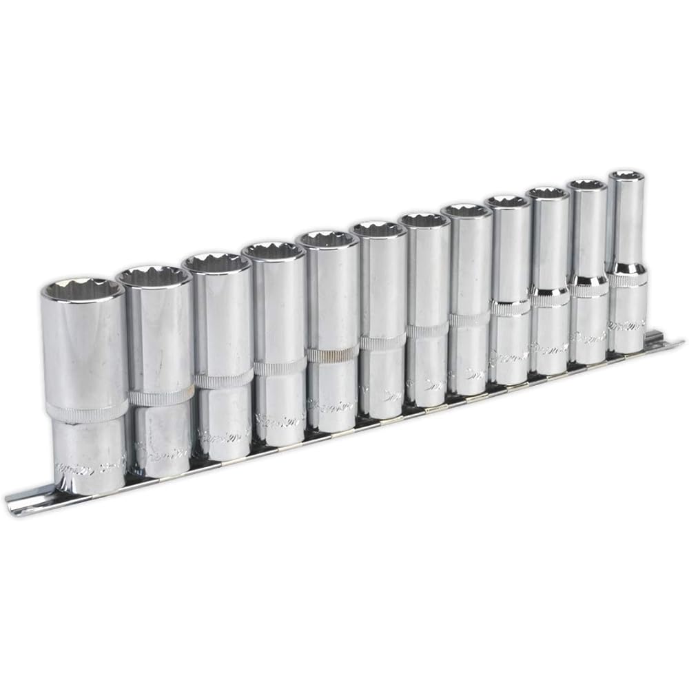 SEALEY ak2685 Lot de 12 douilles 1/5,1 cm SQ Disque 12pt profonde Walldrive métrique : Bricolage