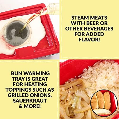 Nostalgia Cuiseur vapeur extra-large pour 20 hot-dogs