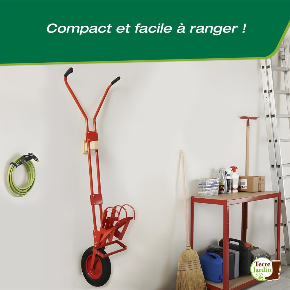 TERRE JARDIN Cultivateur manuel à roue 4 en 1 diamètre 40 cm