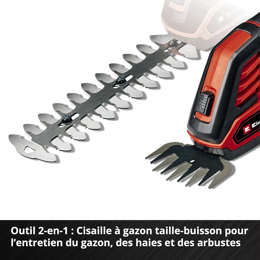 Einhell Cisaille à gazon sans fil GE-CG 18/100 Li T-Solo Power X-Change (18 V, Changement d’accessoire sans outil, avec rallonge télescopique) Livré sans Batterie ni Chargeur : Bricolage
