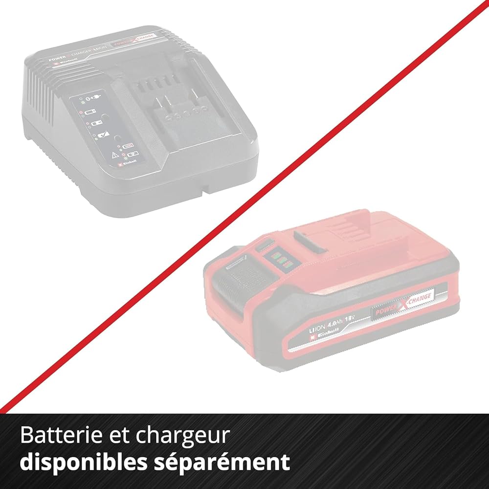 Einhell Cisaille à gazon sans fil GE-CG 18/100 Li-Solo Power X-Change (18V, boîte de vitesses couverte, changement de lame sans outil) Livré sans Batterie ni Chargeur : Bricolage