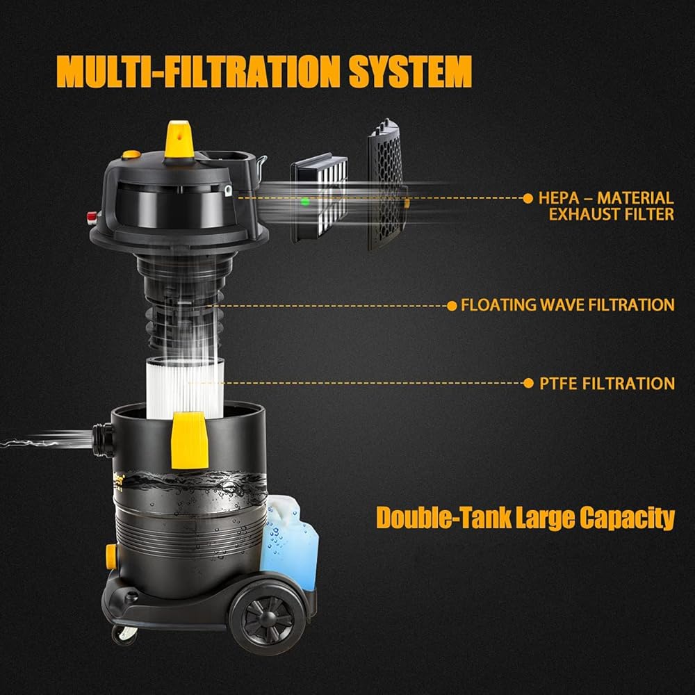 Vacmaster VK1330PWR Aspirateur eau et poussière 1300 W cuve 30 L nettoyeur multisurfaces 3 en 1