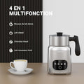 AMZCHEF Mousseur à lait électrique 4 en 1-400 ml - Avec écran tactile LED - Chauffage par induction 3D - Mousseur à lait - Chauffe également le chocolat et le lait pour latte, cappuccino et moka - : Cuisine et Maison