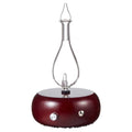 Organic Aromas Diffuseur d'huiles essentielles nébulisantes – Magnifique diffuseur d'aromathérapie en Verre foncé Fait à la Main avec Base en Bois, diffuseur de lumière LED pour la Maison, Cadeau de : Hygiène et Santé