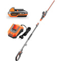 Fuxtec Taille-Haie sur Perche à Batterie Set Batterie 2Ah Et Chargeur 1A 20V FX-E1HH20 Taille-Haie Électrique Télescopique pour La Coupe De Haies Et De Buissons : Jardin