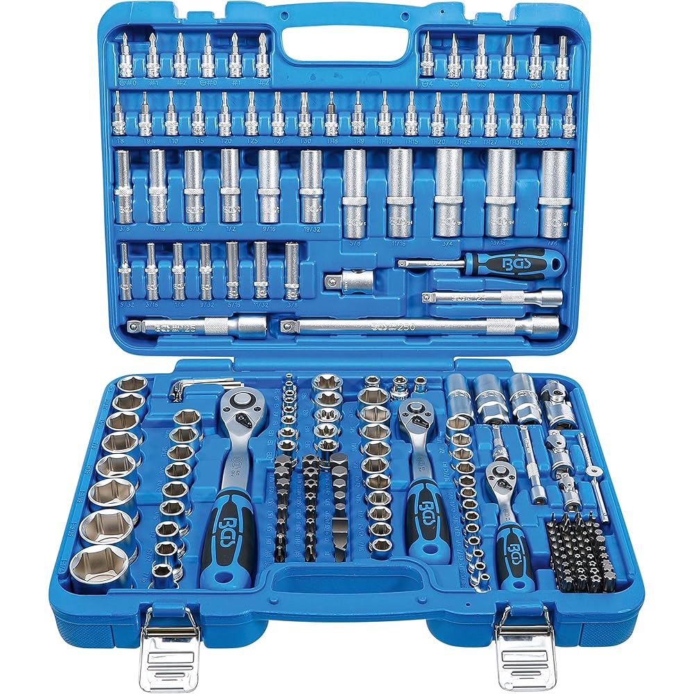 BGS 2245 | Jeu de douilles à six pans | 6,3 mm (1/4") / 10 mm (3/8") / 12,5 mm (1/2") | en pouce | 192 pièces : Bricolage