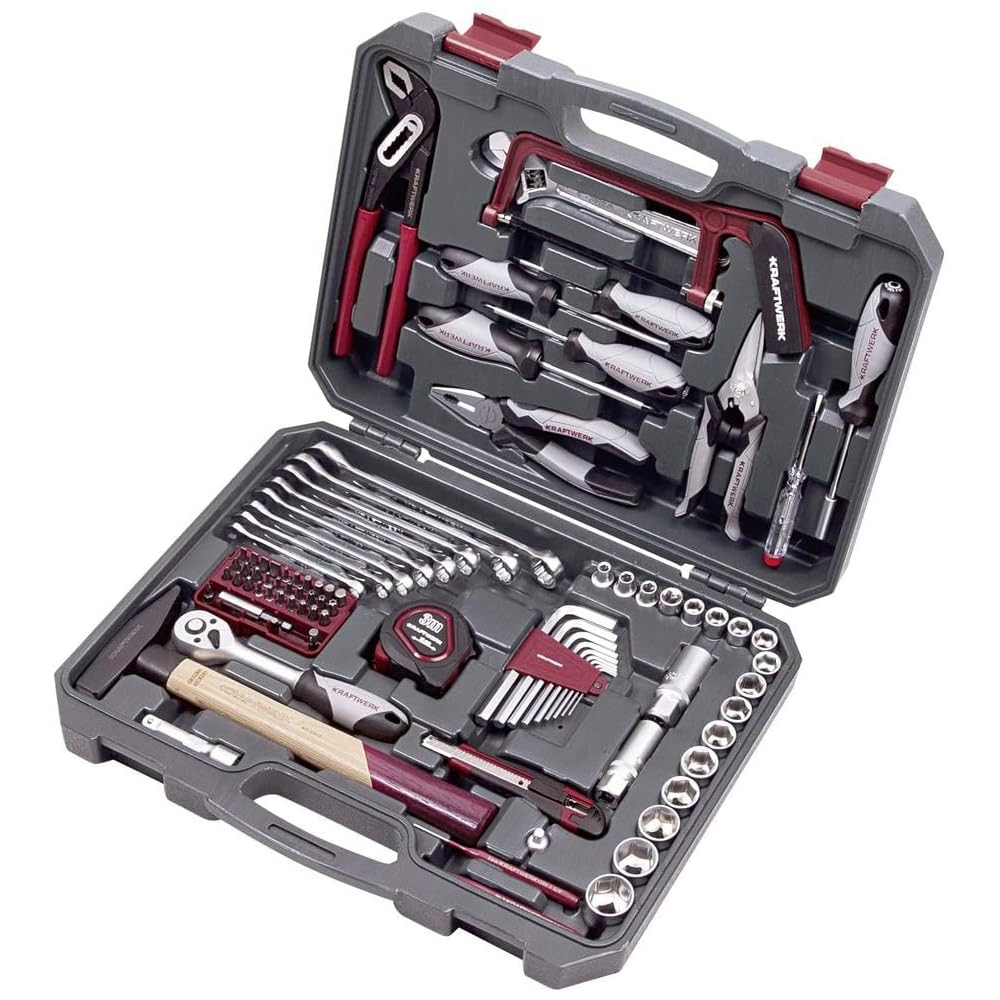 Kraftwerk Coffret d'outils basic line 3/8' kraftwerk - 90 pièces - 204.104.100 : Bricolage