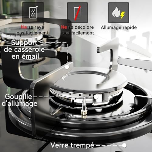 Magicplux Plaque de cuisson gaz 2 feux 4300W